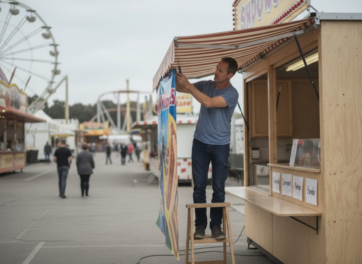 Flagge auf einem Jahrmarkt