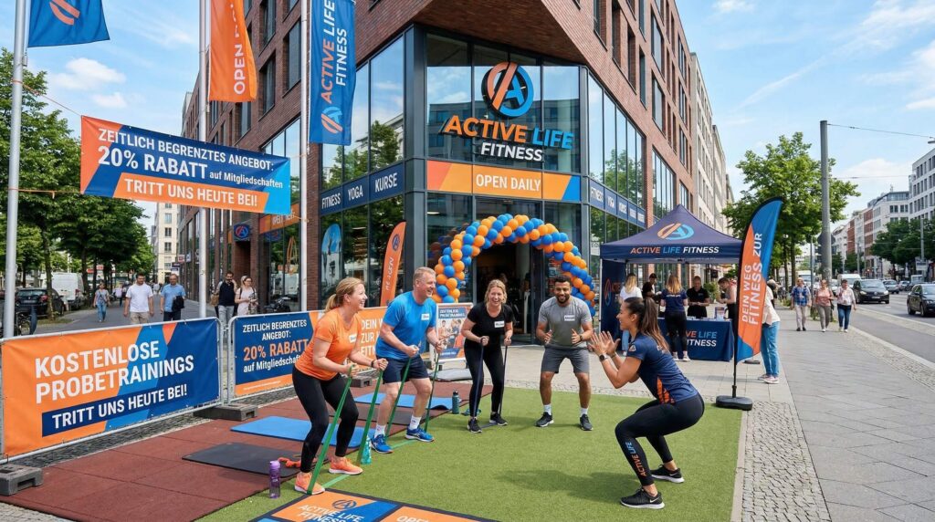 Fitnessstudio Werbung