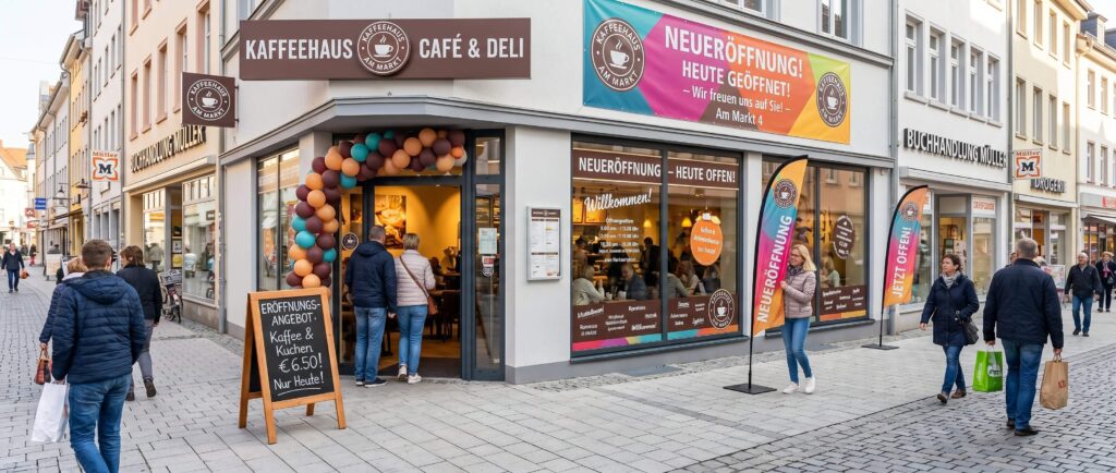 Werbung für Neueröffnung