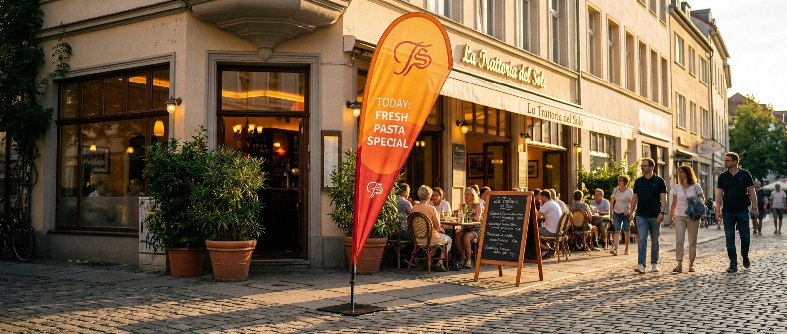 Werbung fuer Restaurants