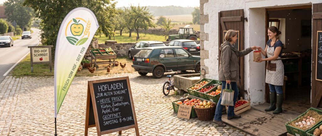 Hofladen Werbung