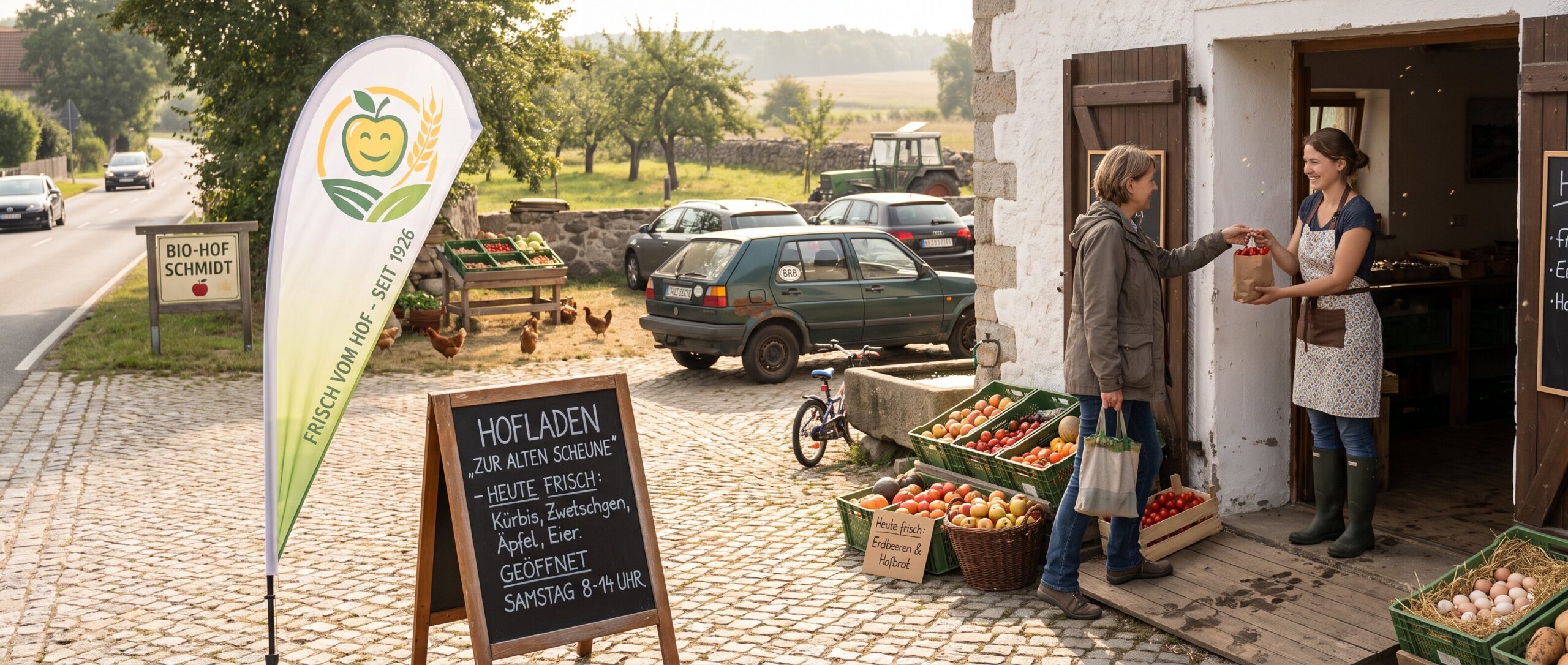Hofladen Werbung